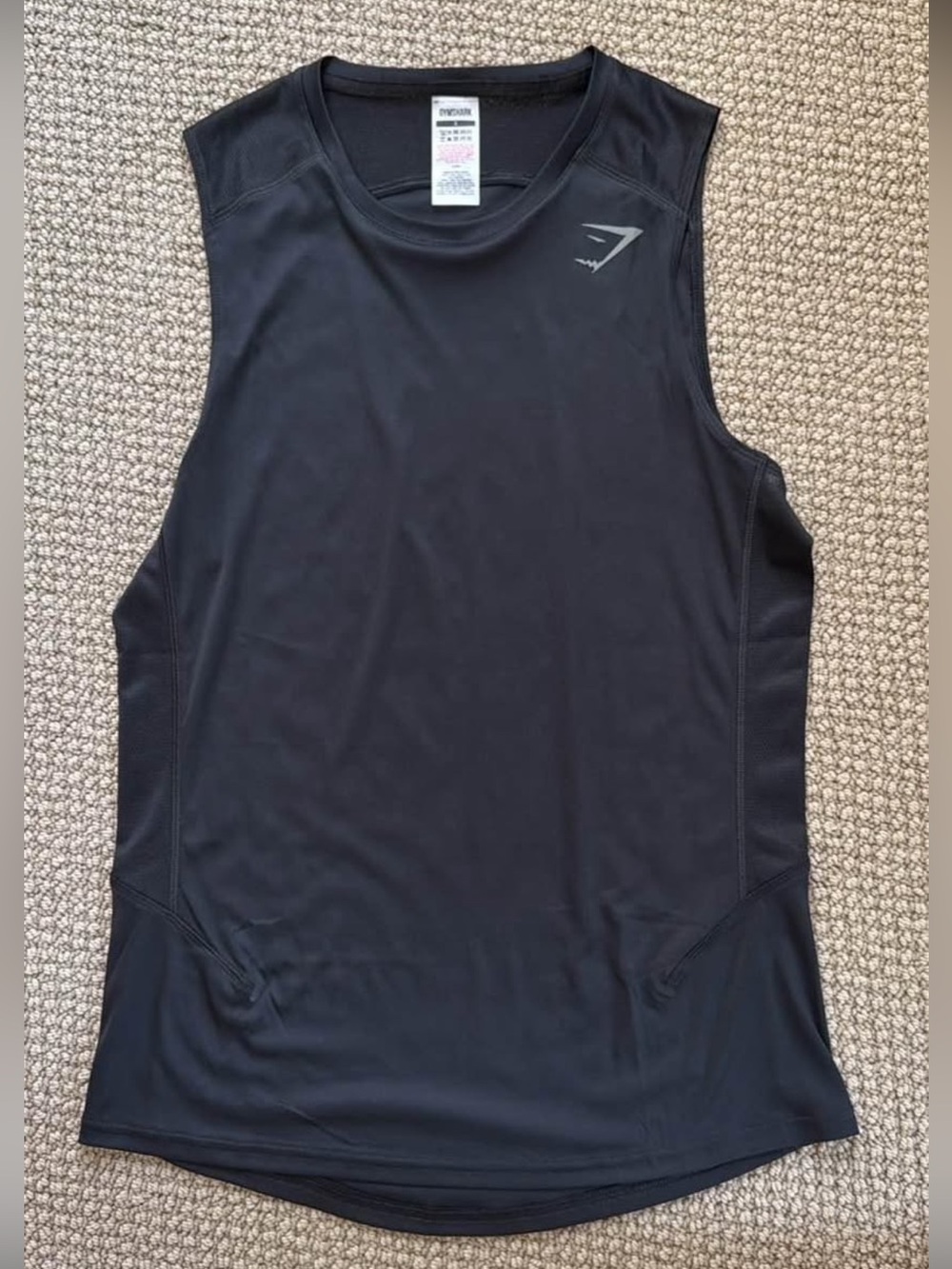 NWOT’s Gymshark Men’s Black Sleeveless Training Tank with Reflective Logo